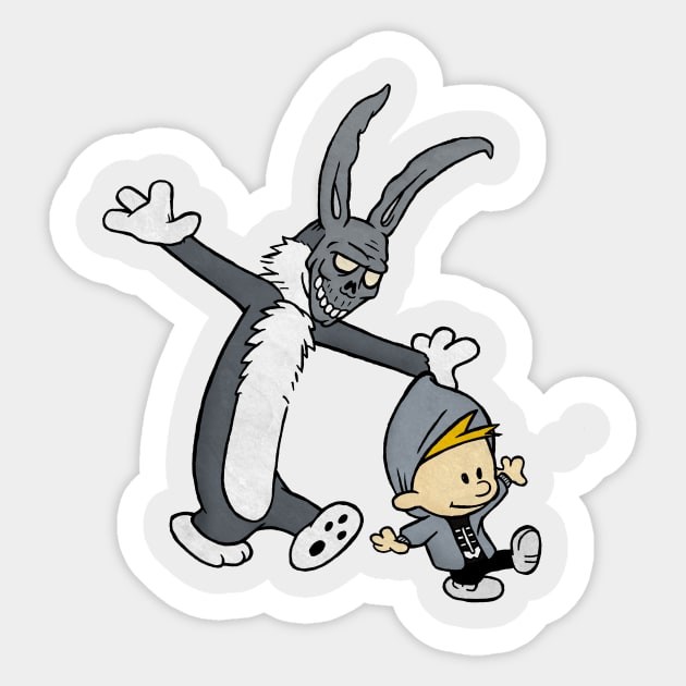 Donnie Darko / Calvin Hobbes Sticker by Woah_Jonny